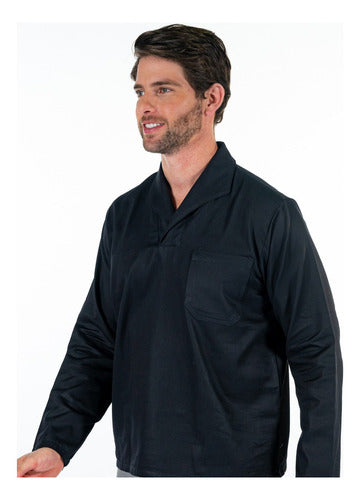Camisa Gola Italiana Uniforme para  Mecânico Manga Longa