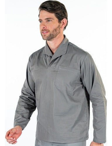 Camisa Gola Italiana Uniforme para  Mecânico Manga Longa